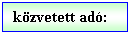 Text Box: kzvetett ad: